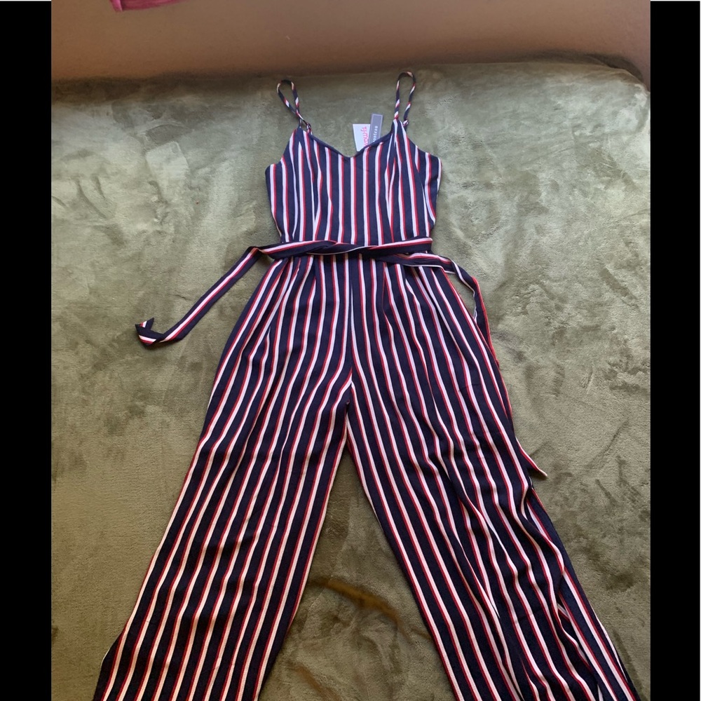 Red white and blue jumpsuit